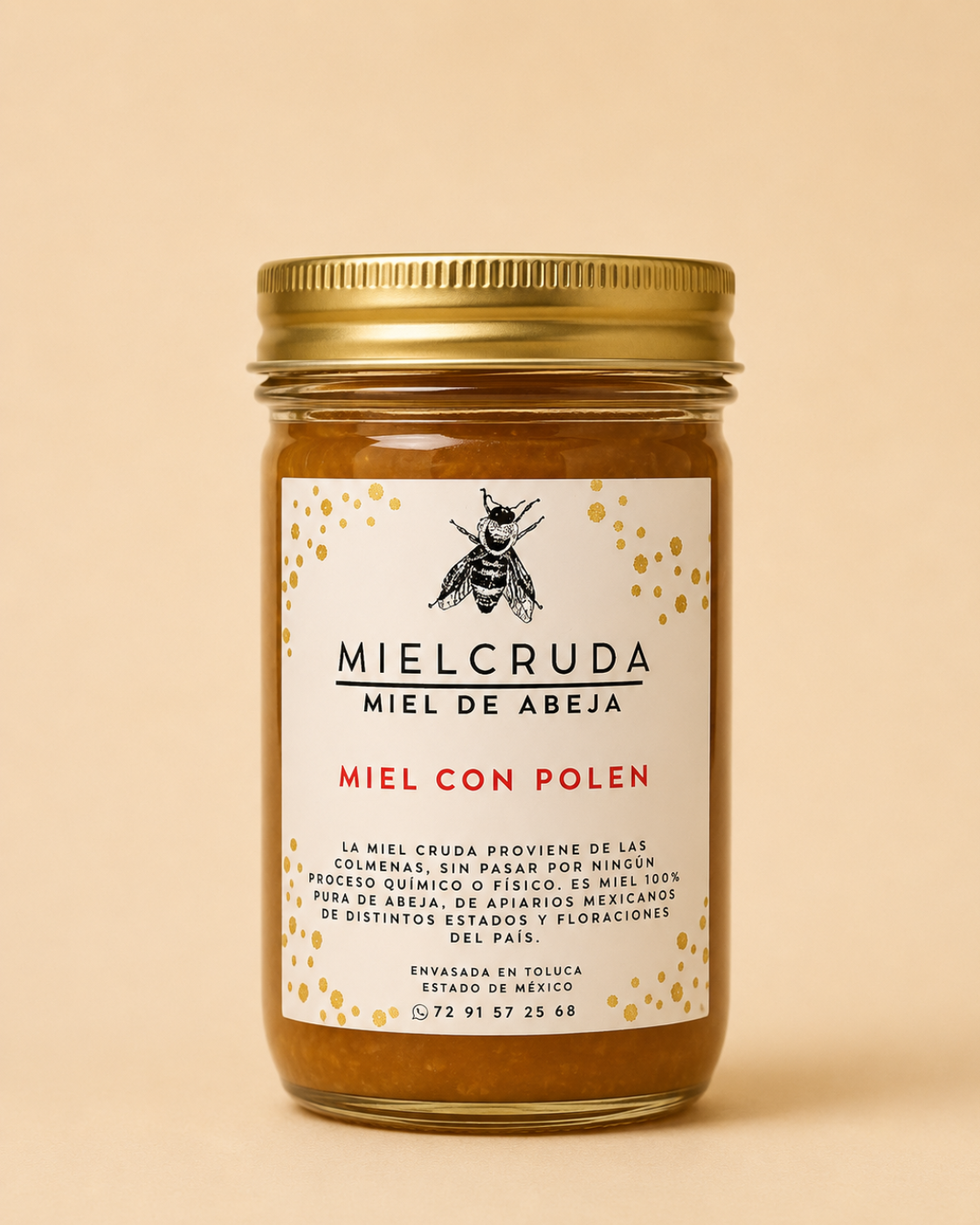 Miel con polen
